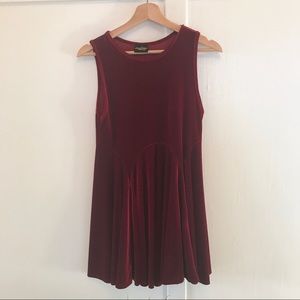Audrey Red Velvet Fit and Flare Dress